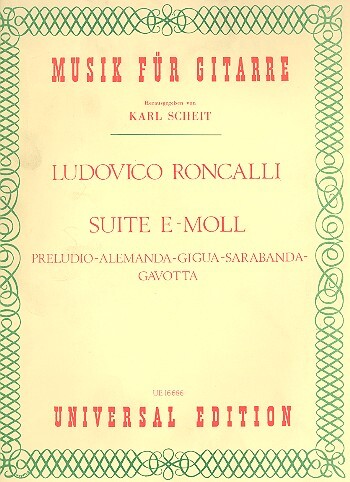 Cover: 9790008005916 | Suite E | Ludovico Conte Roncalli | Buch | Universal Edition
