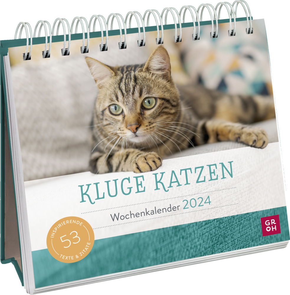 Cover: 4036442011119 | Wochenkalender 2024: Kluge Katzen | Groh Verlag | Kalender | 108 S.