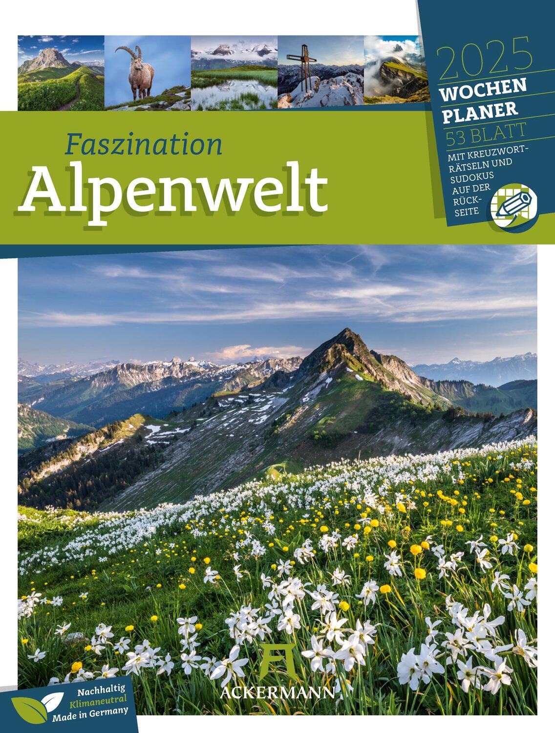 Cover: 9783838435022 | Faszination Alpenwelt - Wochenplaner Kalender 2025 | Kunstverlag