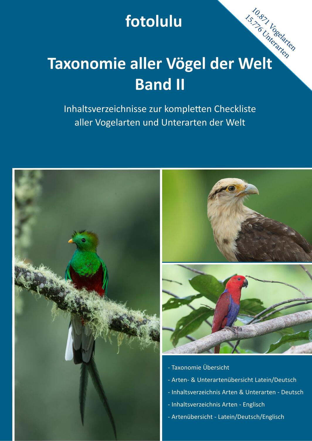 Cover: 9783752847260 | Taxonomie aller Vögel der Welt - Band II | Fotolulu | Buch | 660 S.