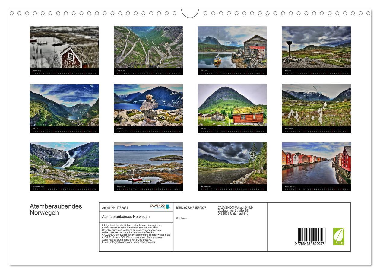 Bild: 9783435570027 | Atemberaubendes Norwegen (Wandkalender 2025 DIN A3 quer), CALVENDO...