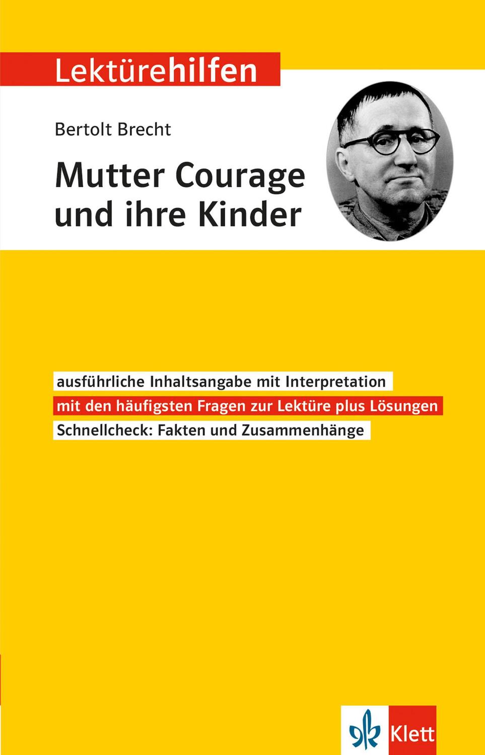 Cover: 9783129231081 | Klett Lektürehilfen Bertolt Brecht "Mutter Courage und ihre Kinder"