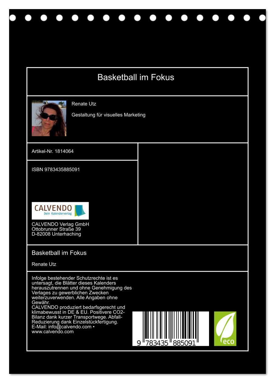 Bild: 9783435885091 | Basketball im Fokus (Tischkalender 2025 DIN A5 hoch), CALVENDO...