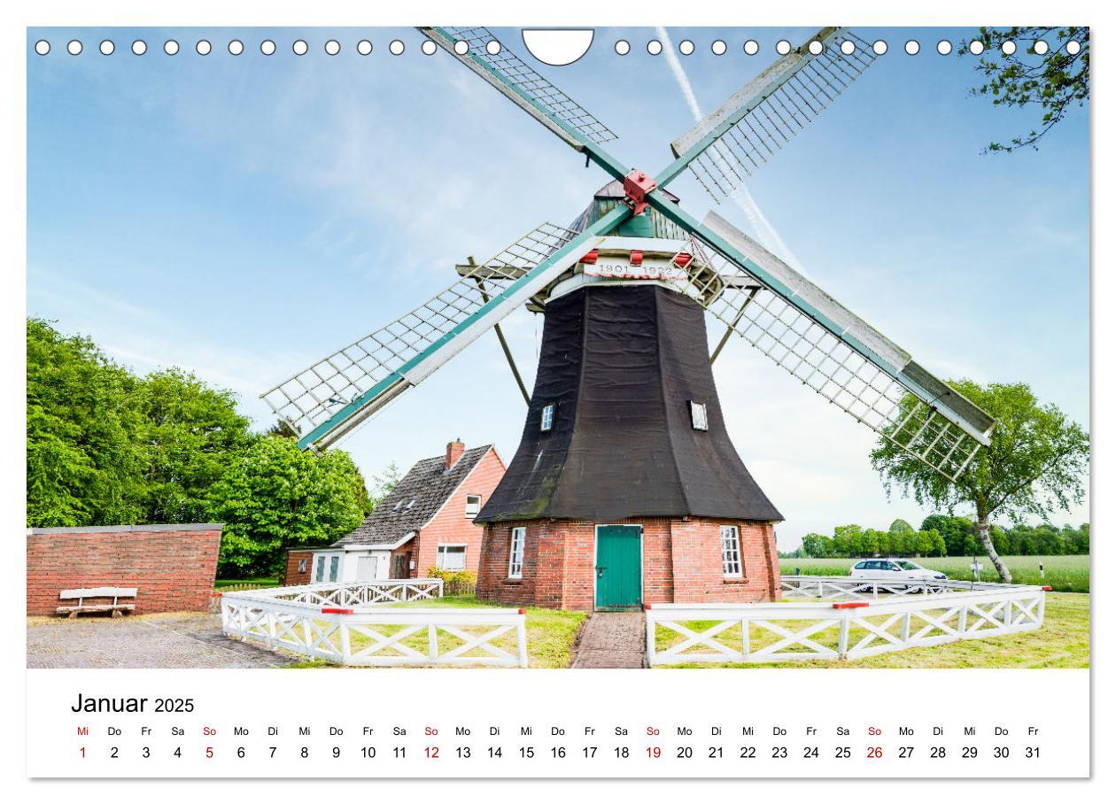 Bild: 9783435152940 | Ostfriesische Mühlenlandschaft (Wandkalender 2025 DIN A4 quer),...