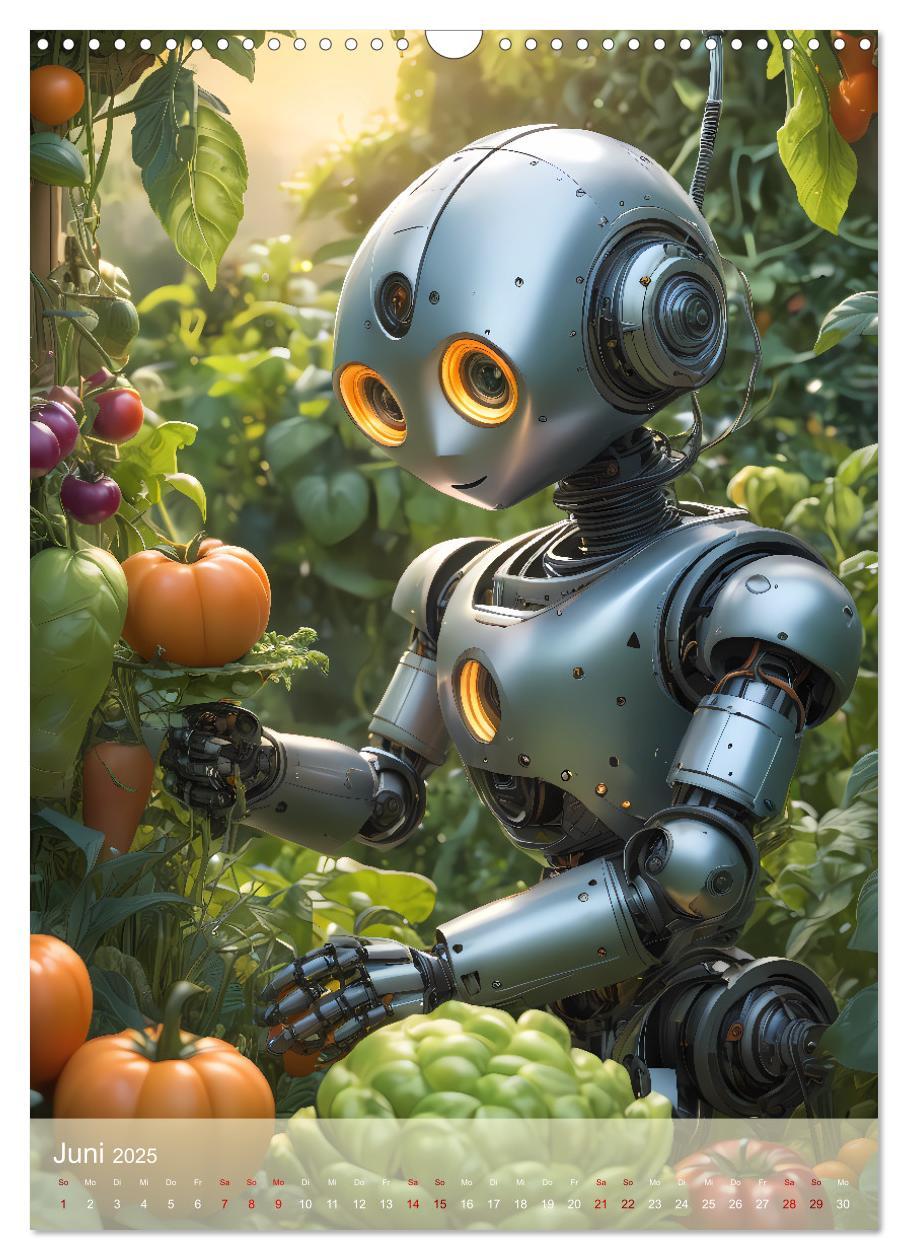 Bild: 9783457150597 | Roboter im Garten - Kleine Helfer (Wandkalender 2025 DIN A3 hoch),...