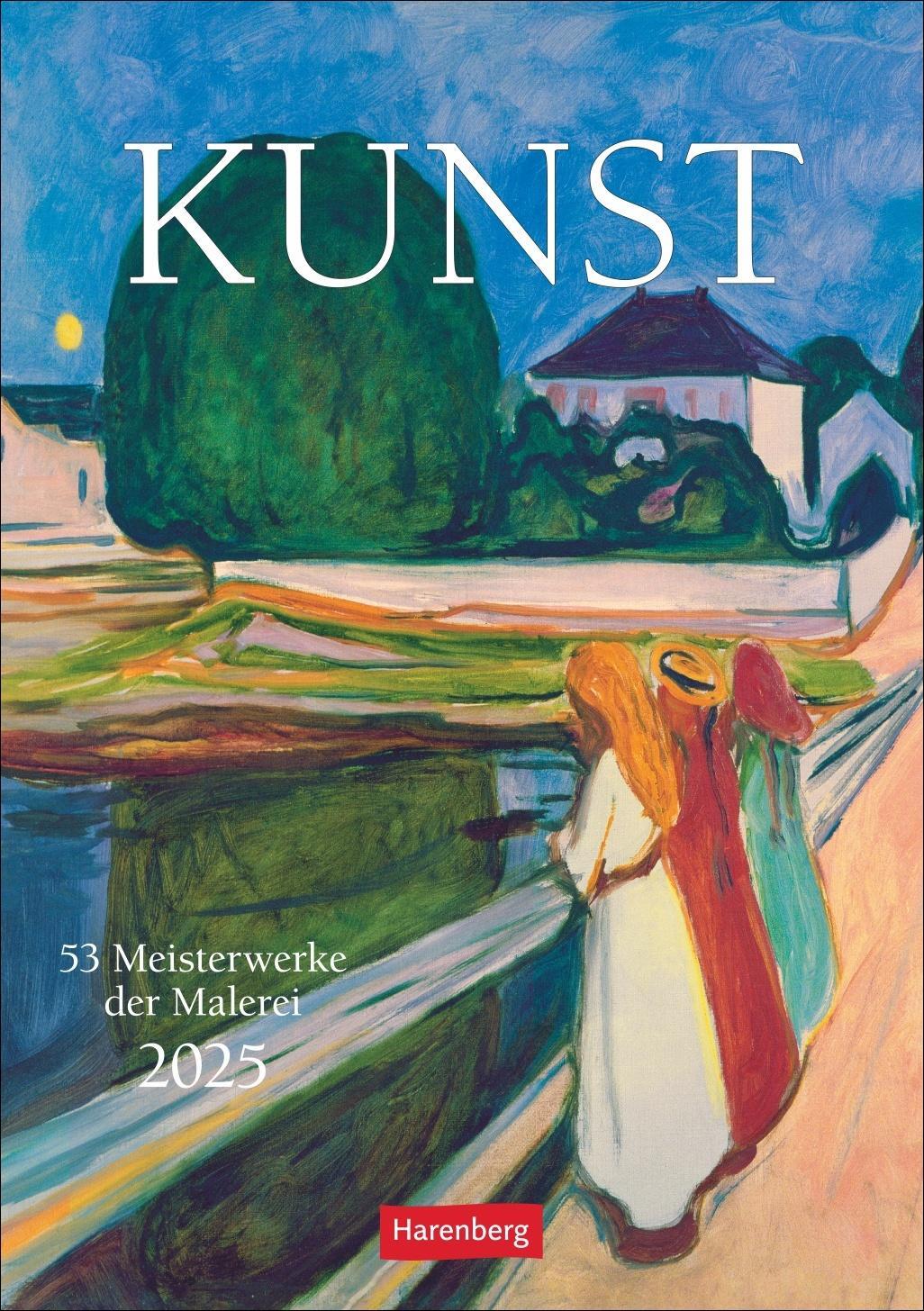 Cover: 9783840034145 | Kunst Wochen-Kulturkalender 2025 - 53 Meisterwerke der Malerei | 54 S.