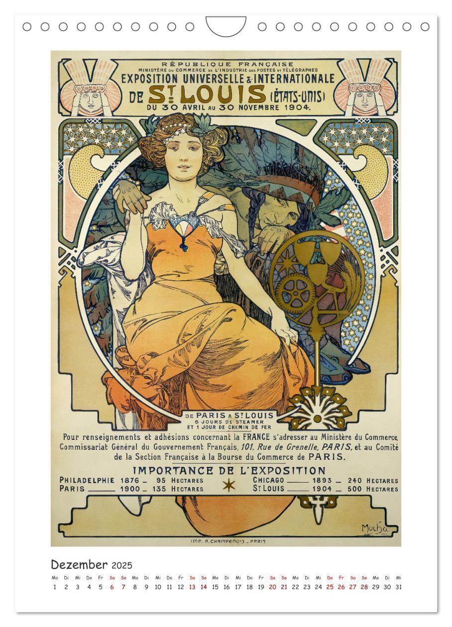 Bild: 9783435861569 | Alfons Mucha - Eine Hommage in zwölf Monaten (Wandkalender 2025 DIN...