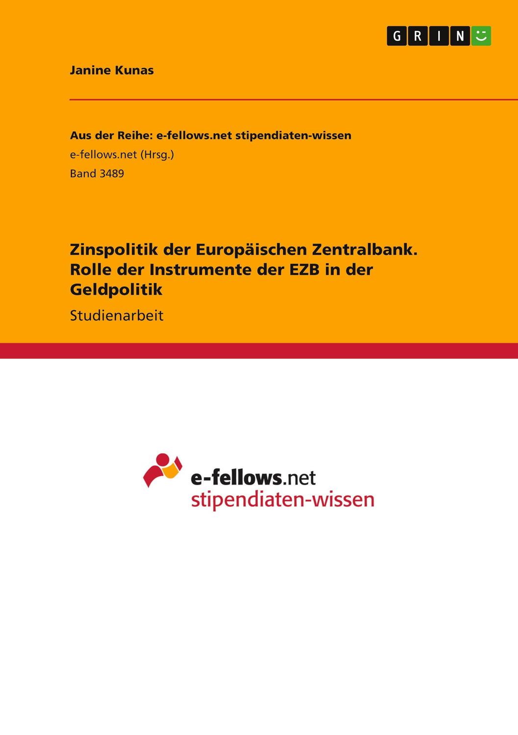Cover: 9783346200266 | Zinspolitik der Europäischen Zentralbank. Rolle der Instrumente der...
