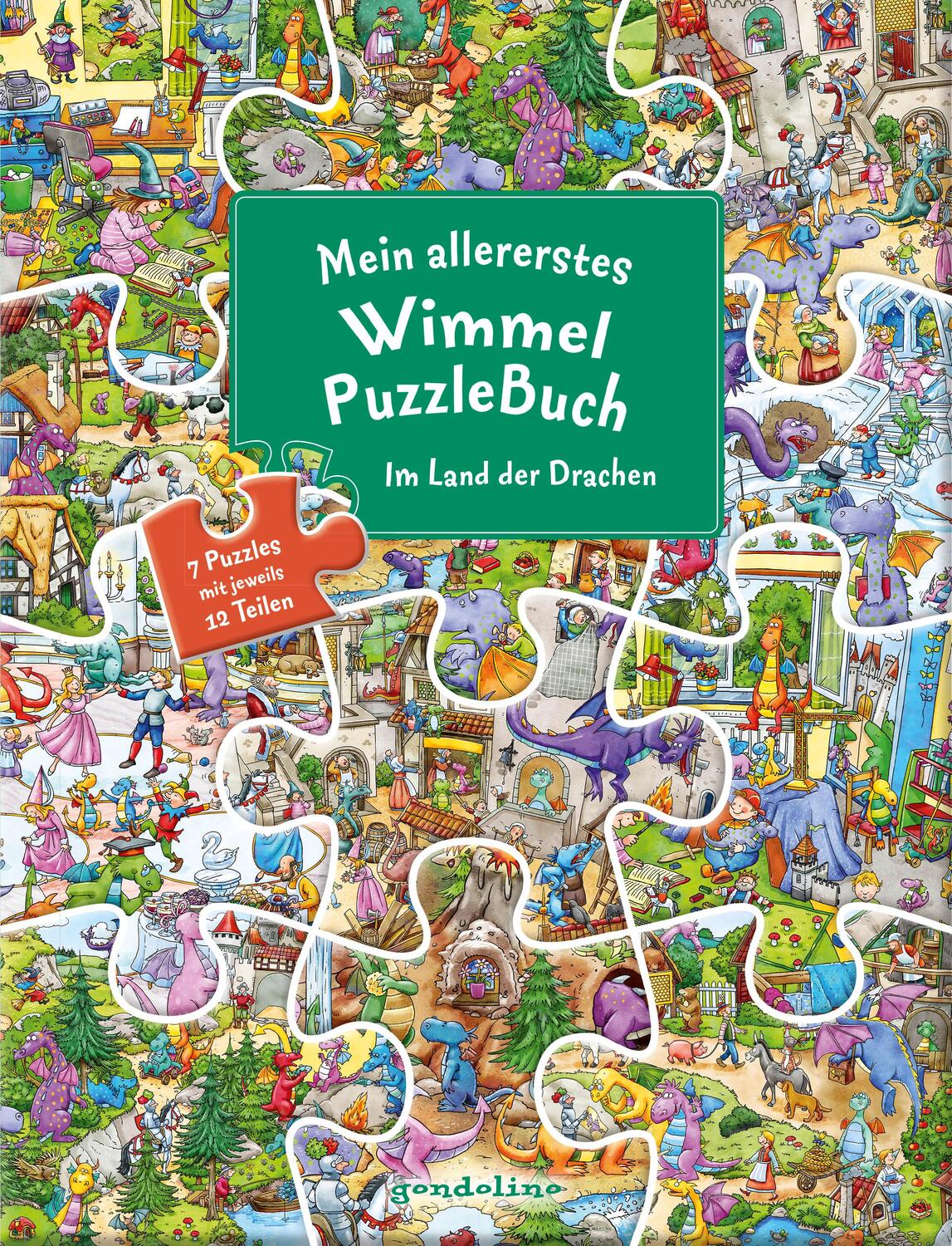 Cover: 9783811234543 | Mein allererstes WimmelPuzzleBuch - Im Land der Drachen | Buch | 2018