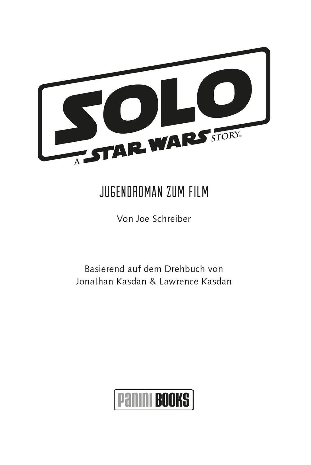 Bild: 9783833237003 | Solo: A Star Wars Story (Jugendroman zum Film) | Joe Schreiber | Buch
