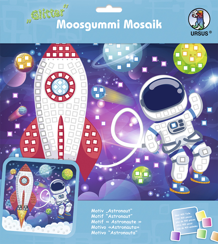 Cover: 4008525244615 | URSUS Moosgummi-Mosaik "Glitter - Astronaut" | Stück | eingeschweißt