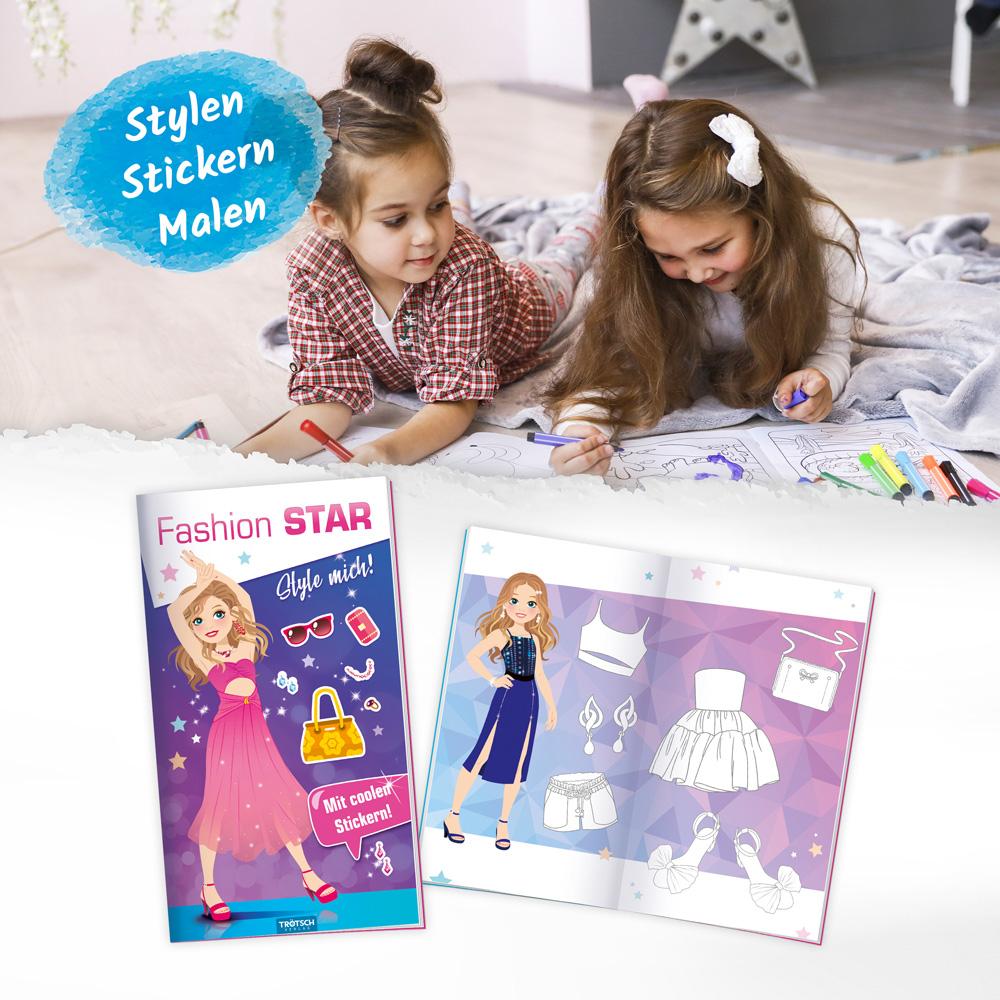 Bild: 9783988020802 | Trötsch Malbuch Stickermalbuch Fashion-Star Filmstar | Trötsch Verlag