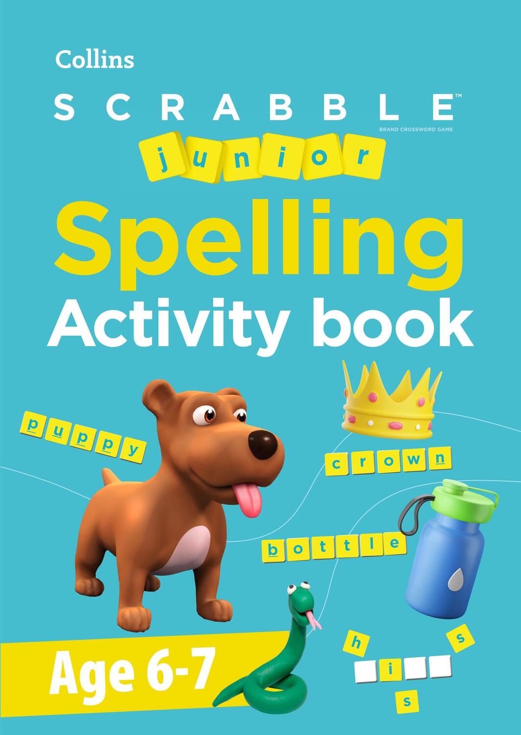 Cover: 9780008591168 | SCRABBLE (TM) Junior Spelling Activity book Age 6-7 | Collins Scrabble
