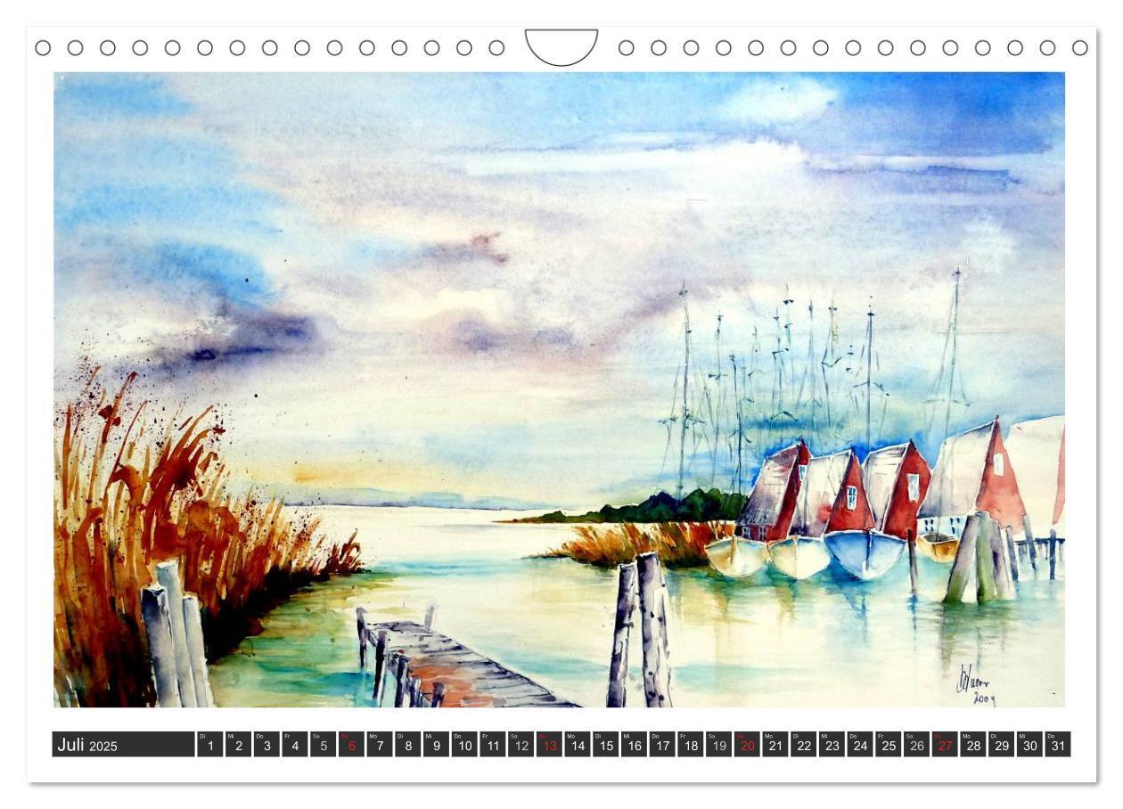 Bild: 9783435815791 | Aquarelle - Fischland-Darß (Wandkalender 2025 DIN A4 quer),...