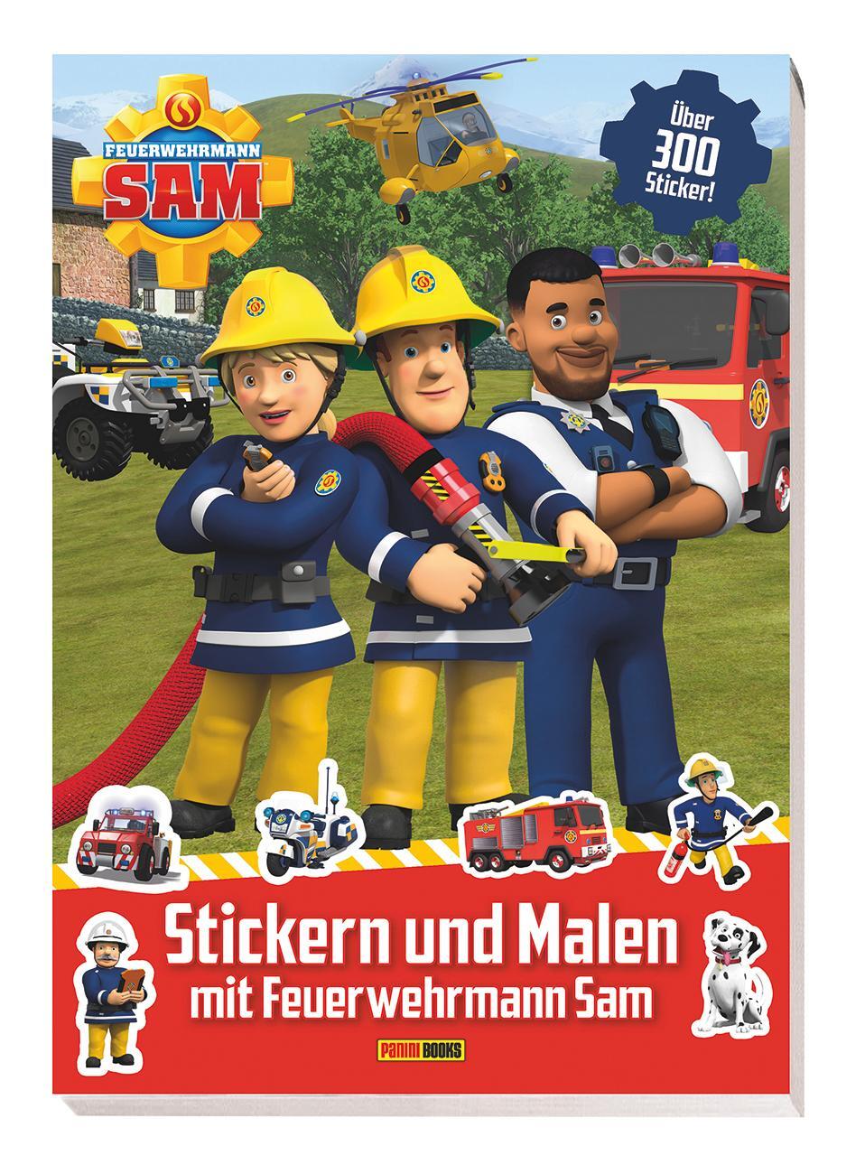 Cover: 9783833241543 | Feuerwehrmann Sam: Stickern und Malen mit Feuerwehrmann Sam | Buch