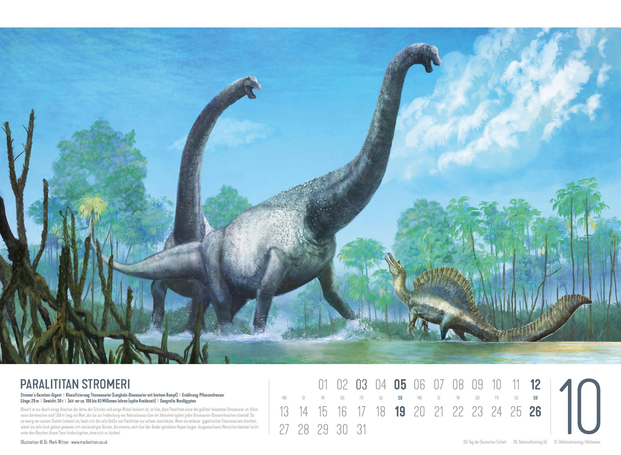 Bild: 9783838435237 | Dinosaurier Kalender 2025 | Mark Witton (u. a.) | Kalender | 14 S.