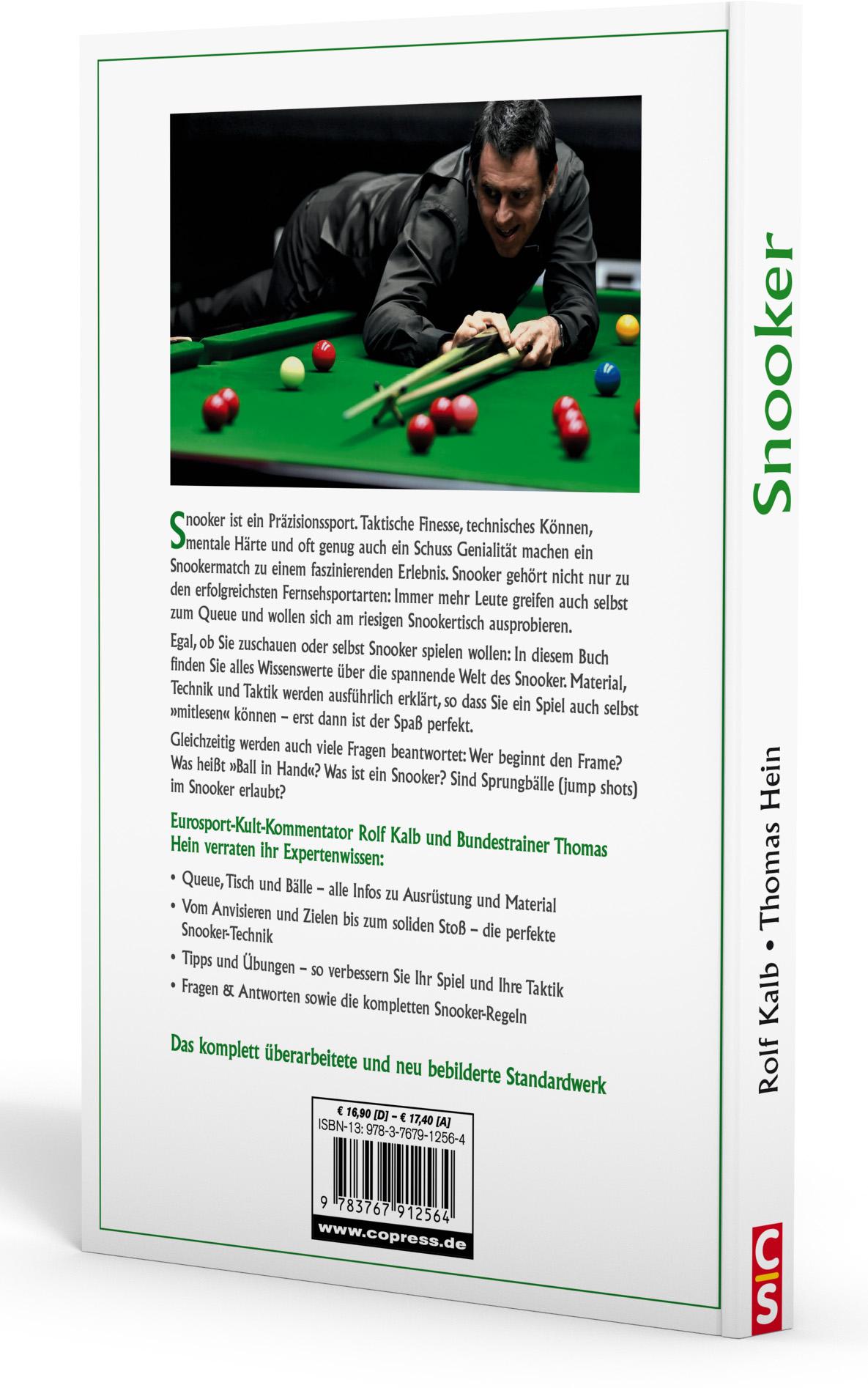 Rückseite: 9783767912564 | Snooker | Der intelligente Weg zum besseren Spiel | Rolf Kalb (u. a.)