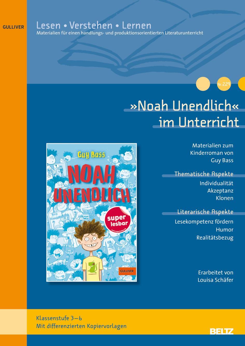 Cover: 9783407824110 | 'Noah unendlich' im Unterricht | Louisa Schäfer | Broschüre | 32 S.