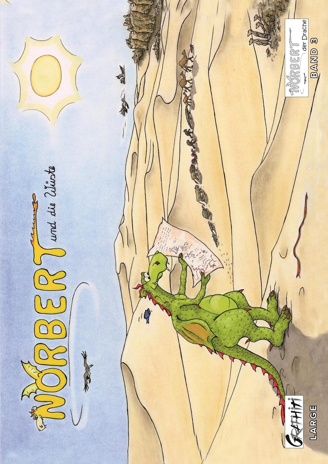 Cover: 9783754303351 | Norbert und die Wüste | Norbert, der Drache (Großformat) | Bürger