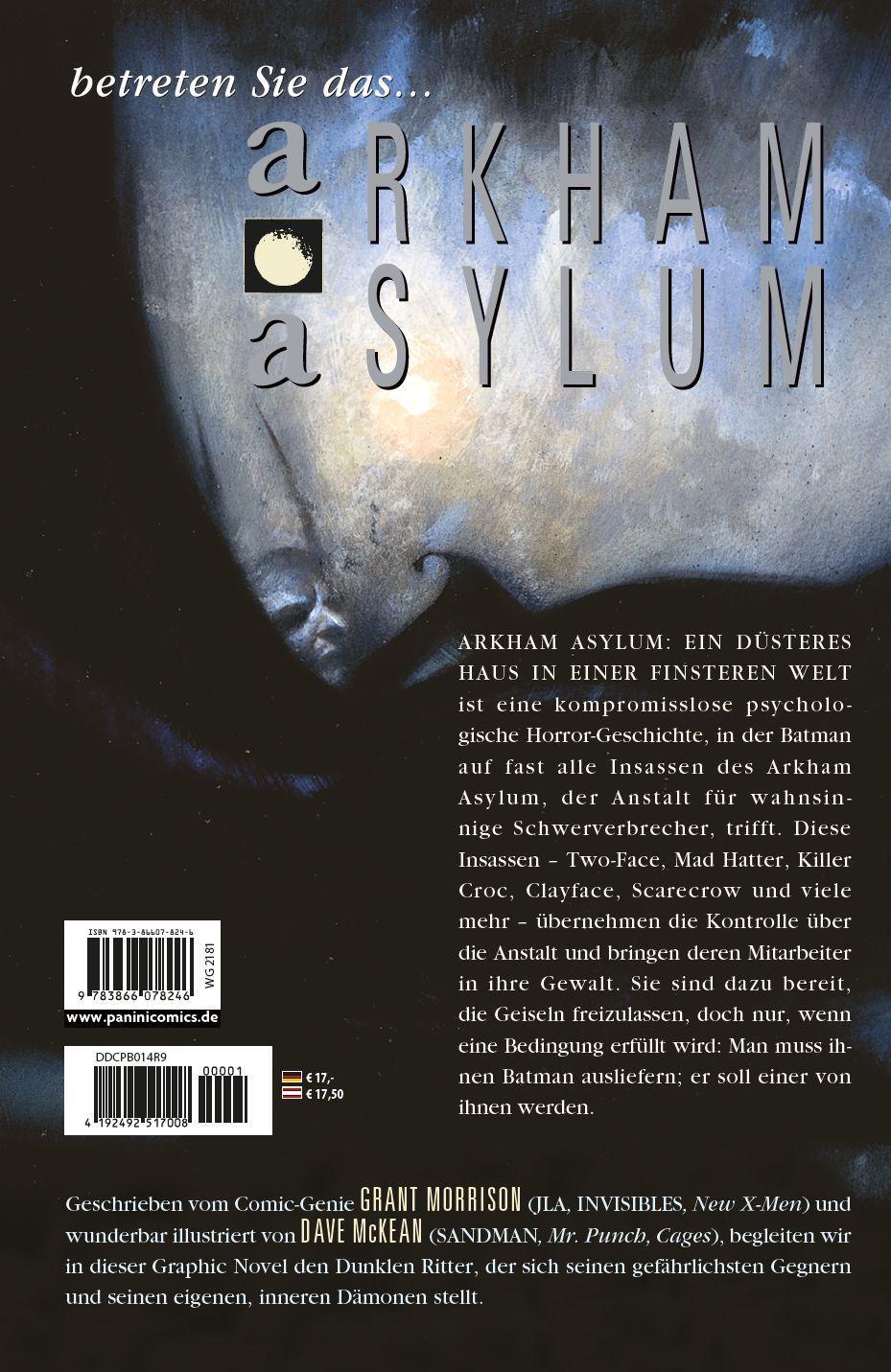 Rückseite: 9783866078246 | Batman: Arkham Asylum | Grant Morrison (u. a.) | Taschenbuch | 132 S.