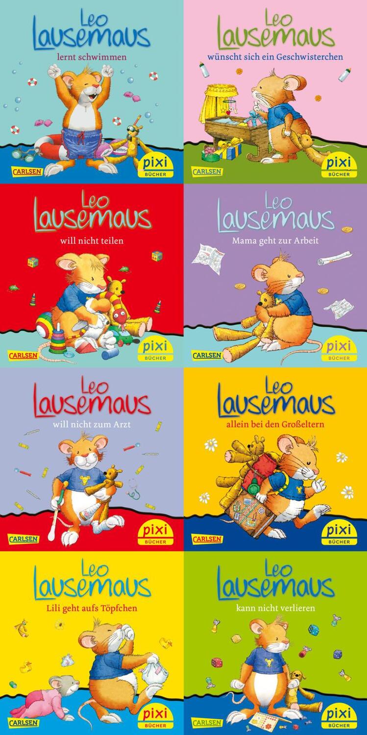 Cover: 9783551044150 | Pixi-8er-Set 219: Leo Lausemaus (8x1 Exemplar) | Anna Casalis | 24 S.