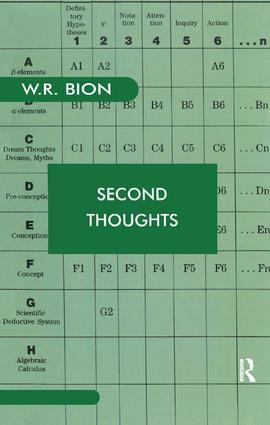 Cover: 9780946439041 | Second Thoughts | Selected Papers on Psycho-Analysis | Wilfred R. Bion