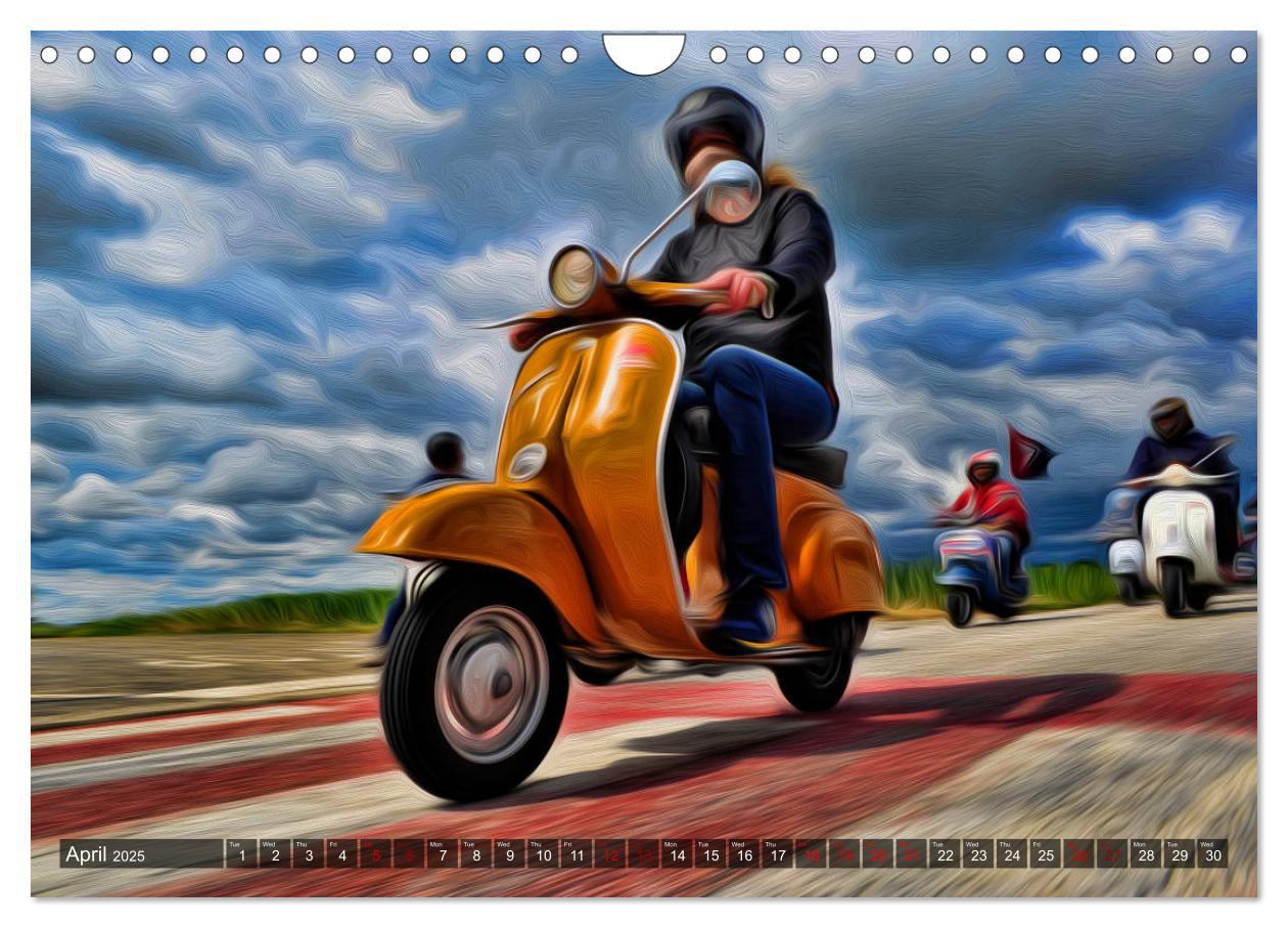 Bild: 9781325949236 | Low-angle shots of scooters (Wall Calendar 2025 DIN A4 landscape),...