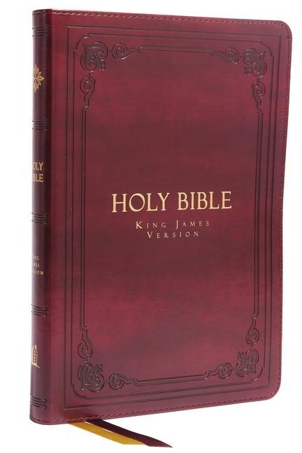 Cover: 9780785241911 | KJV Holy Bible: Large Print Thinline, Burgundy Leathersoft, Red...