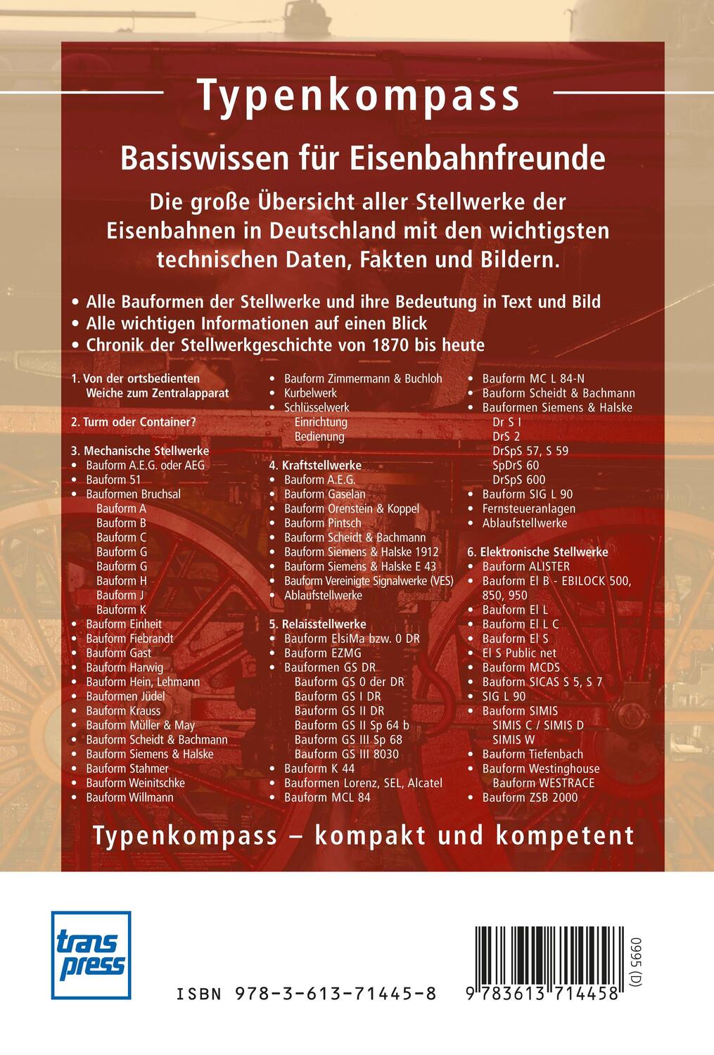 Rückseite: 9783613714458 | Stellwerke deutscher Eisenbahnen seit 1870 | Erich Preuß | Taschenbuch