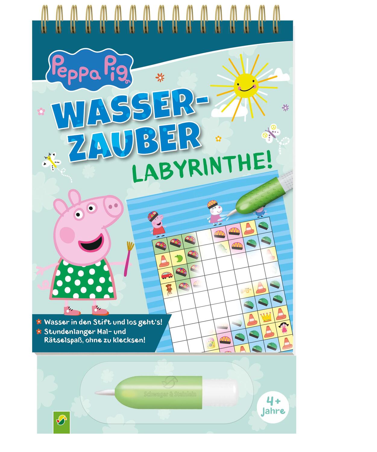 Cover: 9783849942946 | Peppa Pig Wasserzauber Labyrinthe. Einfach mit Wasser malen! | Buch