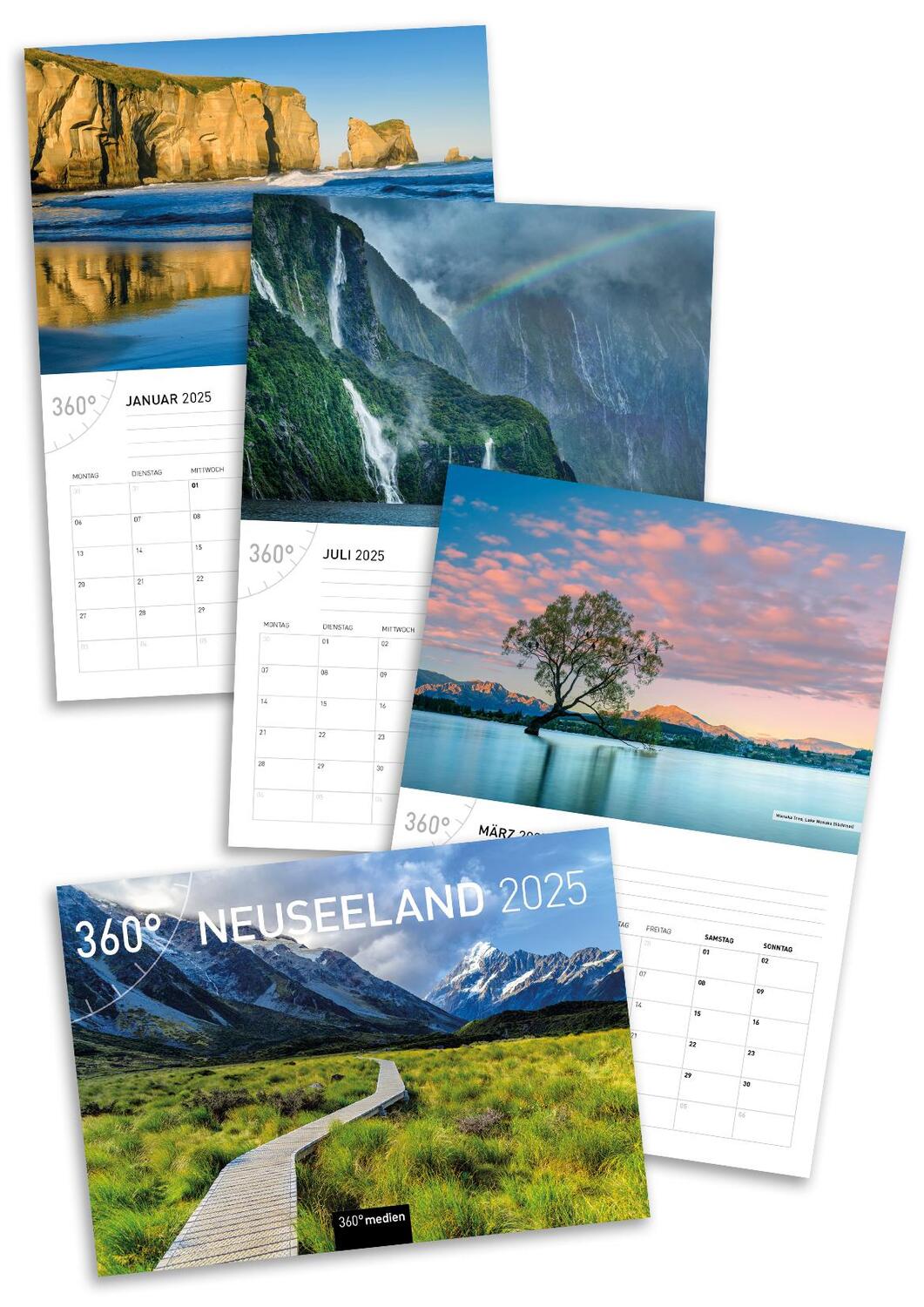 Bild: 9783968555720 | 360° Neuseeland Broschürenkalender 2025 | Christian Heeb | Kalender