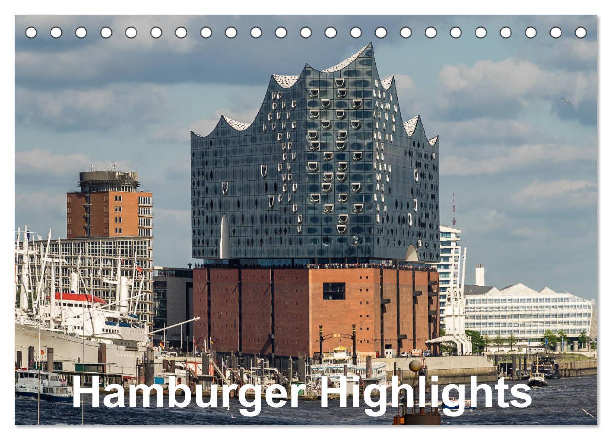 Cover: 9783675879430 | Hamburger Highlights (Tischkalender 2024 DIN A5 quer), CALVENDO...