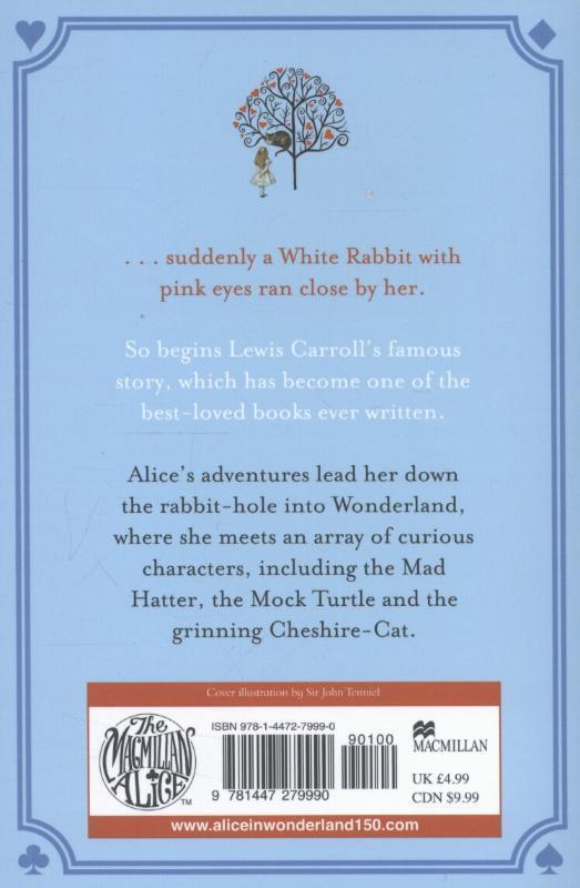 Rückseite: 9781447279990 | Alice's Adventures in Wonderland | Lewis Carroll | Taschenbuch | 2015