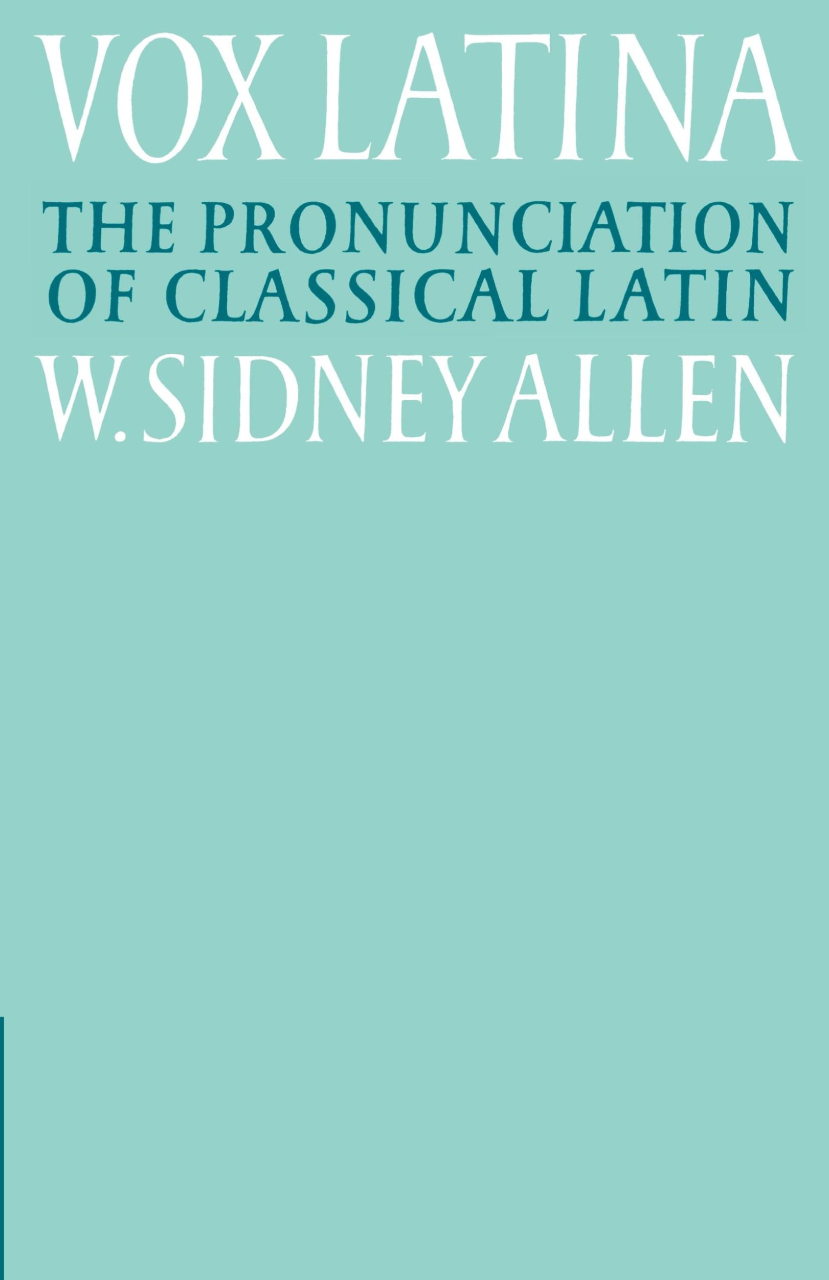 Cover: 9780521379366 | Vox Latina | A Guide to the Pronunciation of Classical Latin | Allen