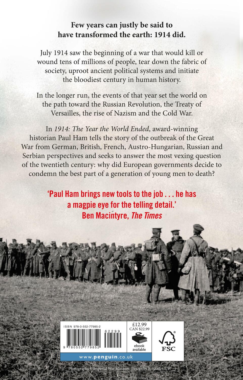 Rückseite: 9780552779852 | 1914 The Year The World Ended | Paul Ham | Taschenbuch | Englisch