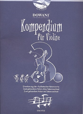 Cover: 9783905476873 | Kompendium für Violine Band 3 (+CD) für 2 Violinen (Schüler und...