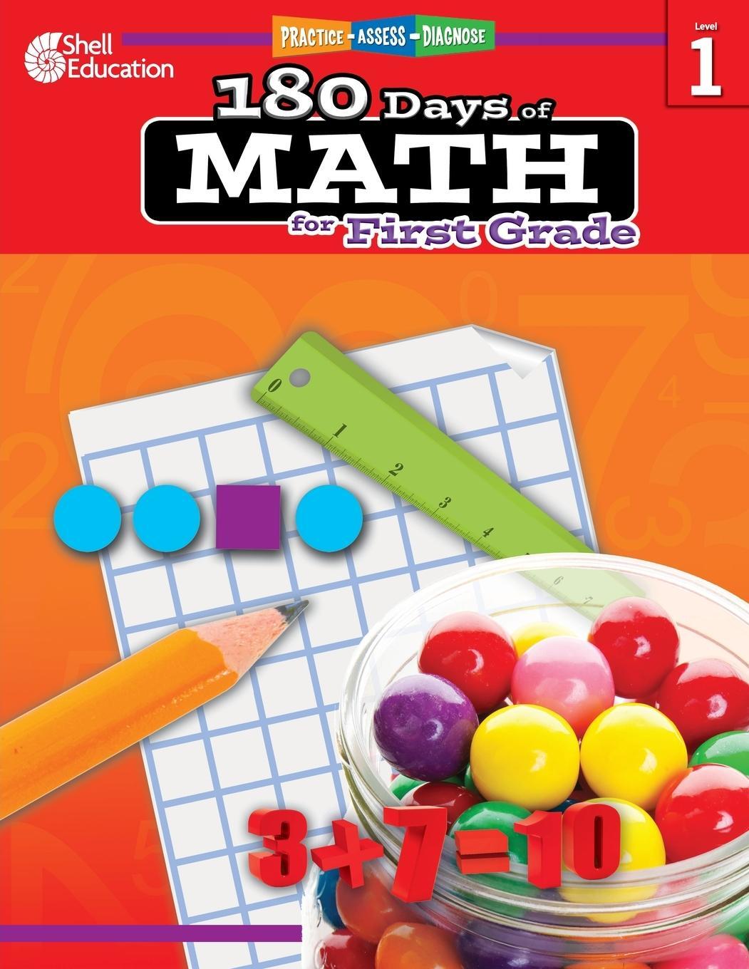Cover: 9781425808044 | 180 Days of Math for First Grade | Practice, Assess, Diagnose | Smith