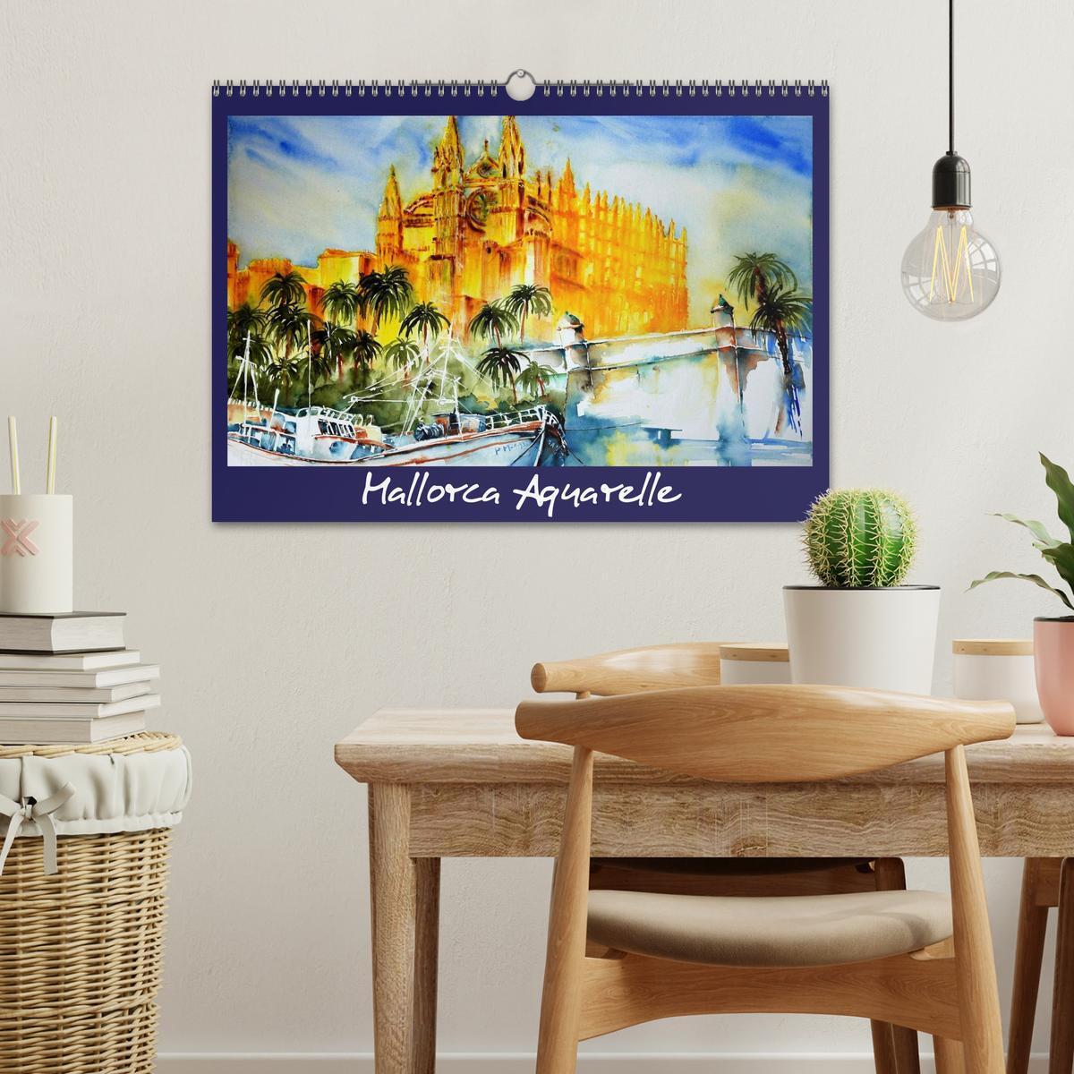 Bild: 9783435818570 | Mallorca Aquarelle (Wandkalender 2025 DIN A3 quer), CALVENDO...