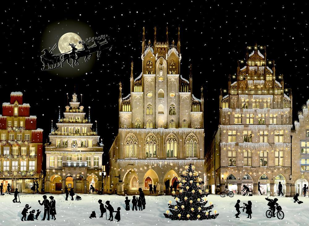 Cover: 4050003953205 | A4-Wandkalender - Weihnachtliches Stadtpanorama | Kalender | 1 S.