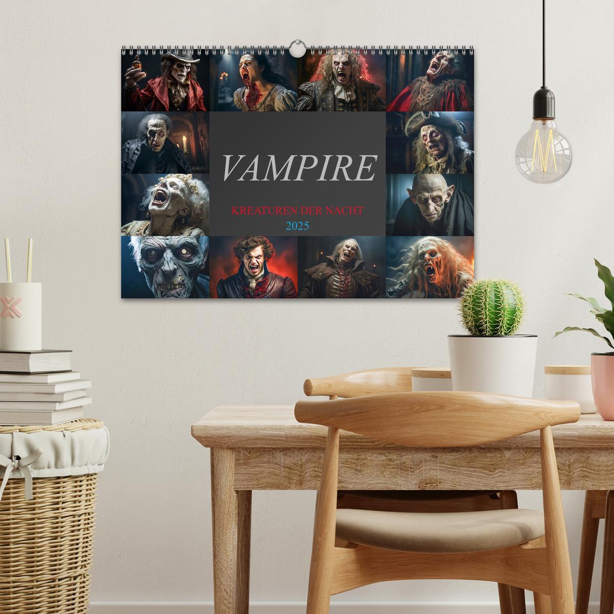 Bild: 9783383884535 | Vampire - Kreaturen der Nacht (Wandkalender 2025 DIN A3 quer),...