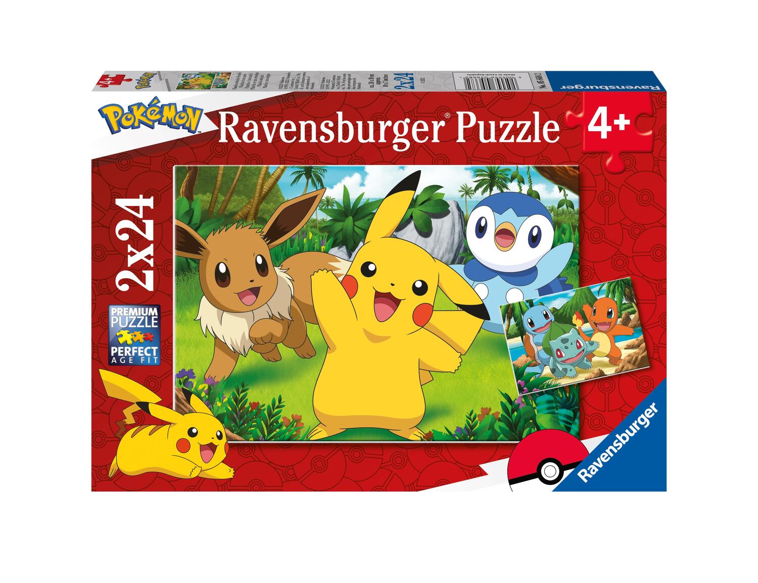 Cover: 4005556056682 | Ravensburger Kinderpuzzle 05668 - Pikachu und seine Freunde - 2x24...