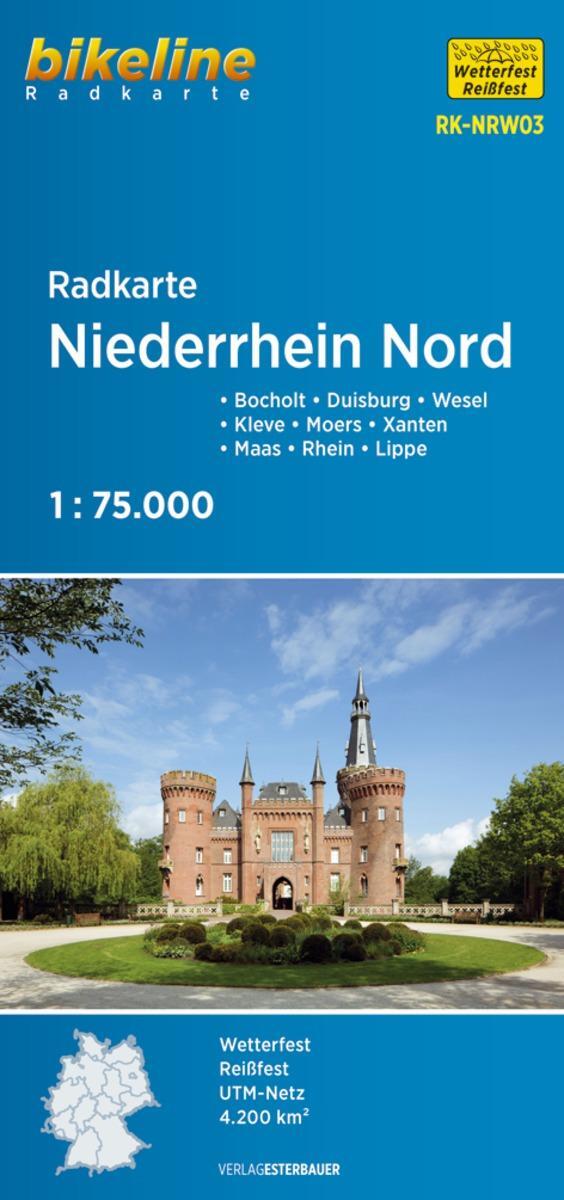 Cover: 9783850007689 | Radkarte Niederrhein Nord (RK-NRW03) | Esterbauer Verlag | Deutsch