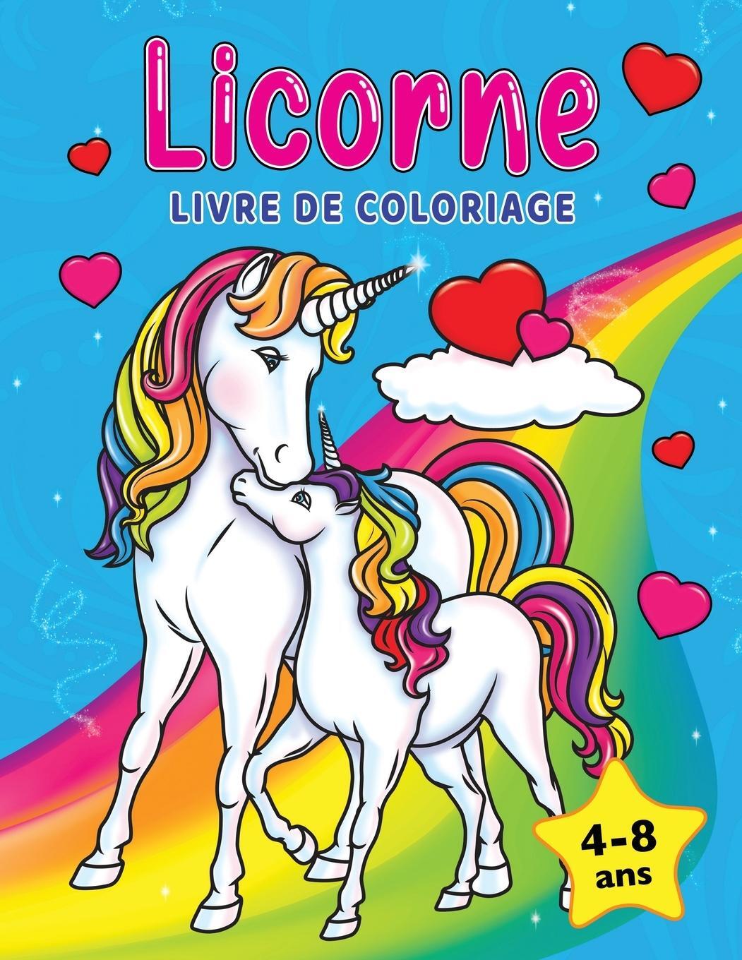 Cover: 9781955421034 | Licorne livre de coloriage | Pour les enfants de 4 à 8 ans | Press