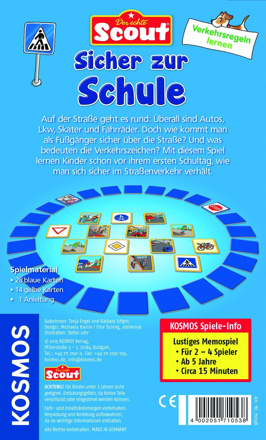 Rückseite: 4002051710538 | Scout - Sicher zur Schule | Tanja Engel (u. a.) | Spiel | Deutsch