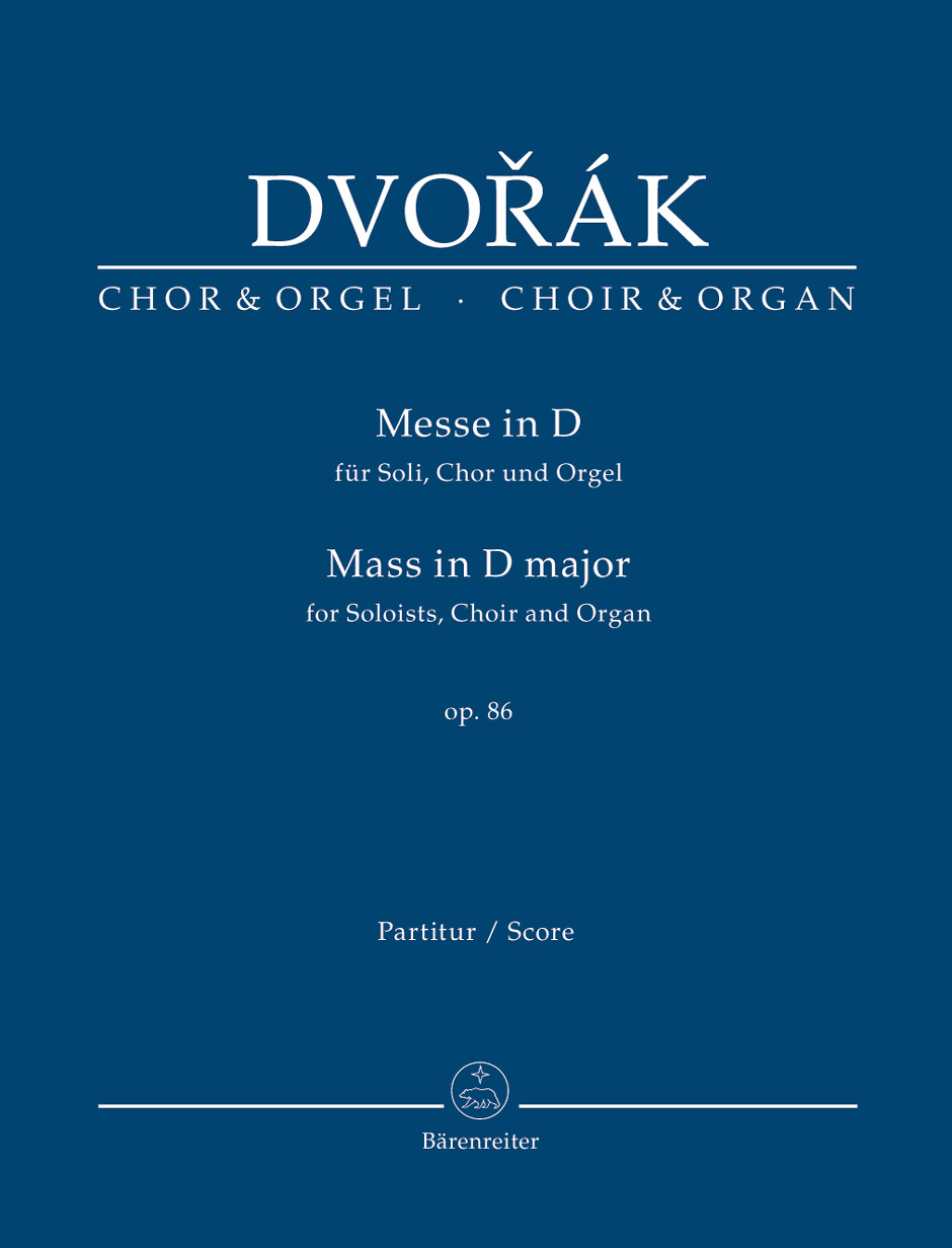 Cover: 9790006521647 | Messe D-Dur op.86 für Chor, Soli und Orgel oder Orchester | Dvorak