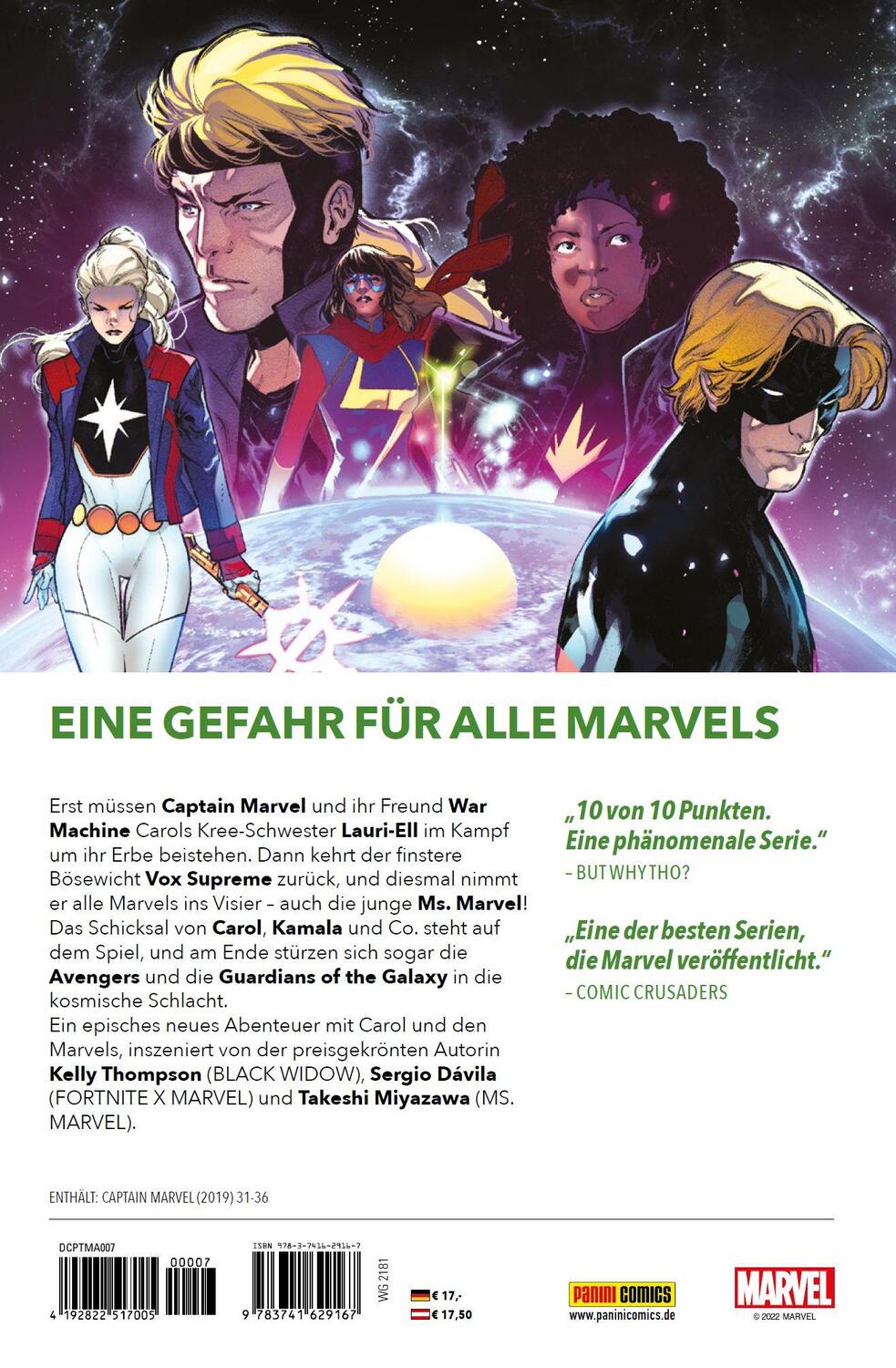 Rückseite: 9783741629167 | Captain Marvel - Neustart | Bd. 7: Jagd auf die Marvels | Taschenbuch