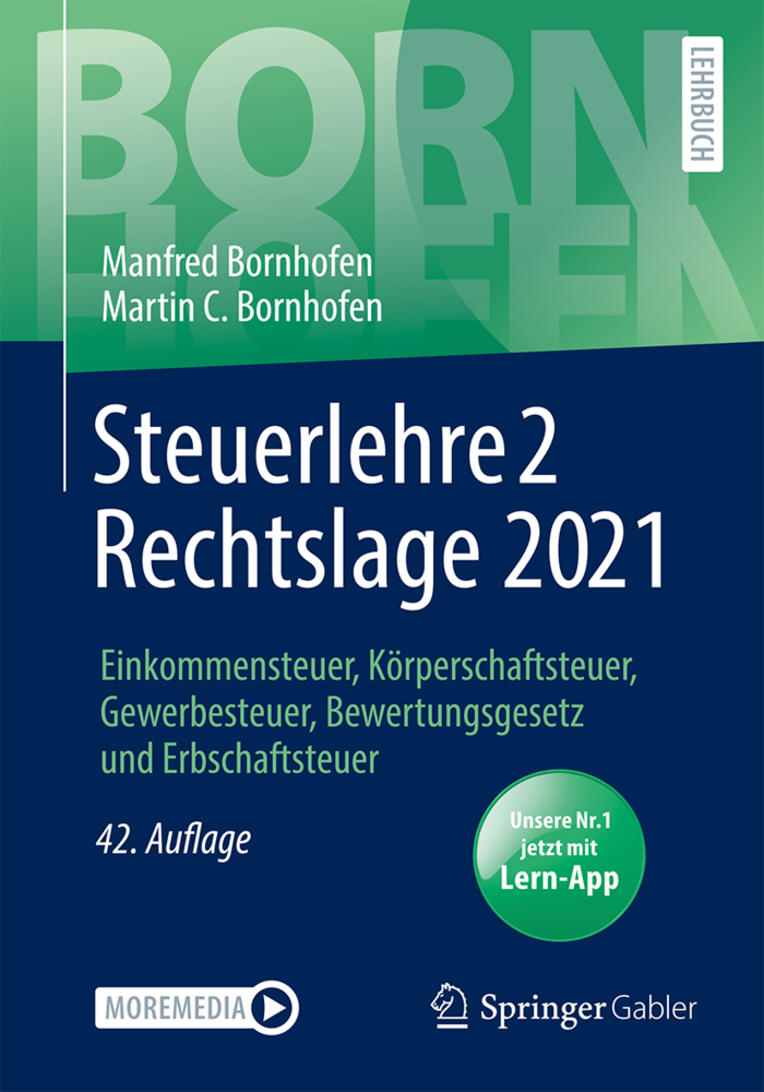 Cover: 9783658361747 | Steuerlehre 2 Rechtslage 2021, m. 1 Buch, m. 1 E-Book | Bundle | 2022