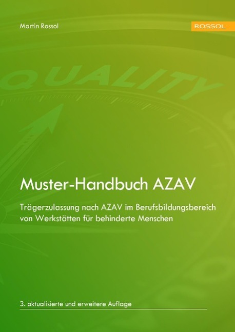 Cover: 9783944736006 | Muster-Handbuch AZAV | Martin Rossol | Taschenbuch | Paperback | 2014