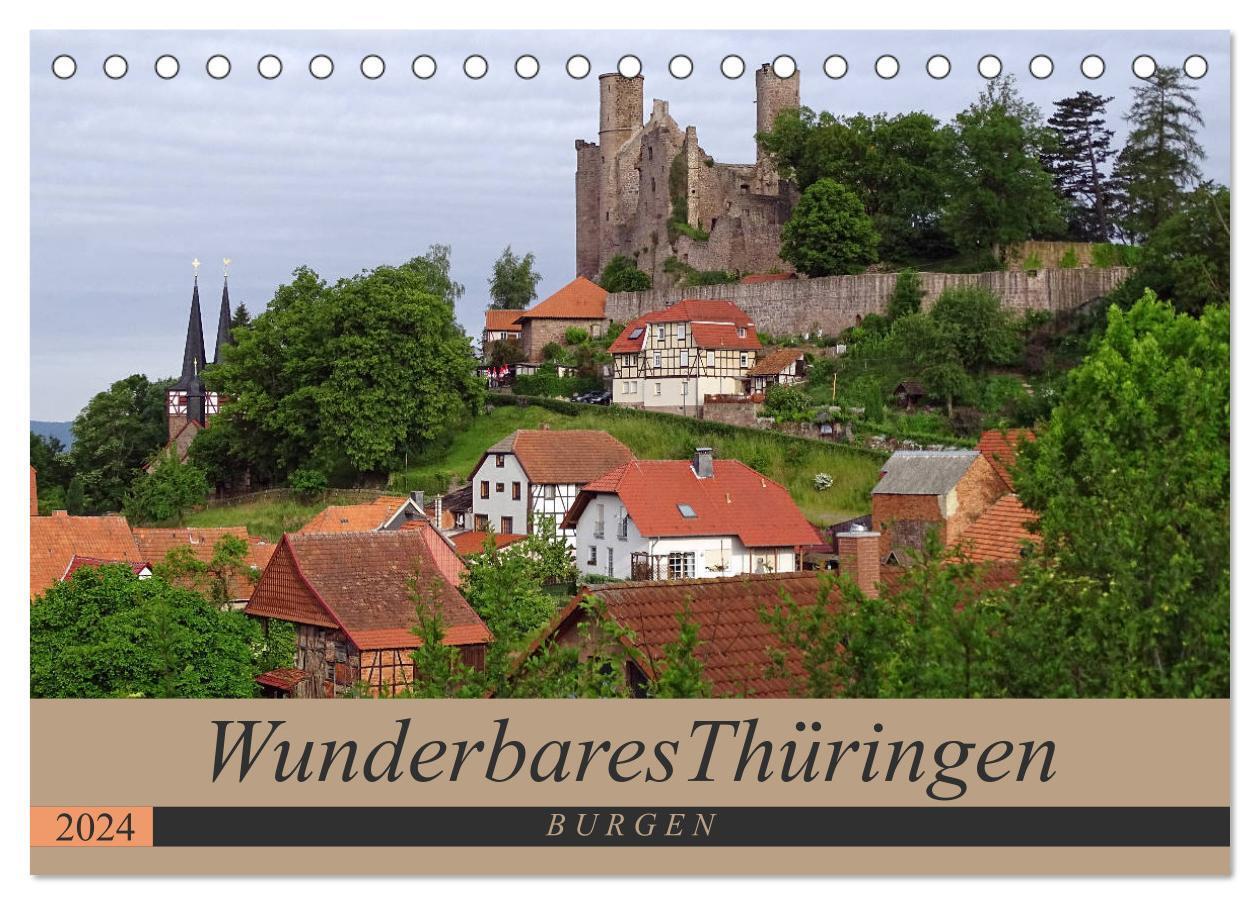 Cover: 9783383395659 | Wunderbares Thüringen - Burgen (Tischkalender 2024 DIN A5 quer),...