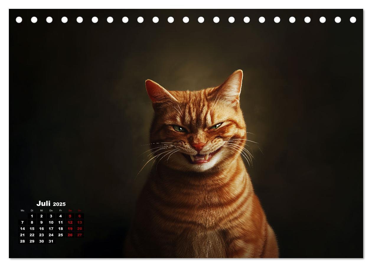 Bild: 9783457202074 | Auch Katzen lachen gern (Tischkalender 2025 DIN A5 quer), CALVENDO...